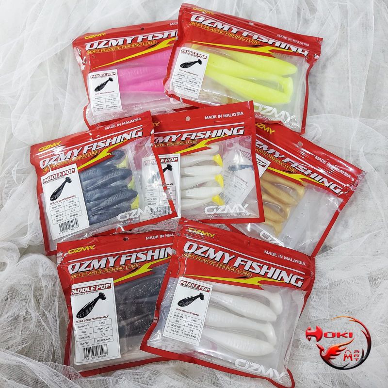 Umpan casting ozmy paddle pop 7cm 10cm 14cm / umpan soft lure casting toman dan gabus