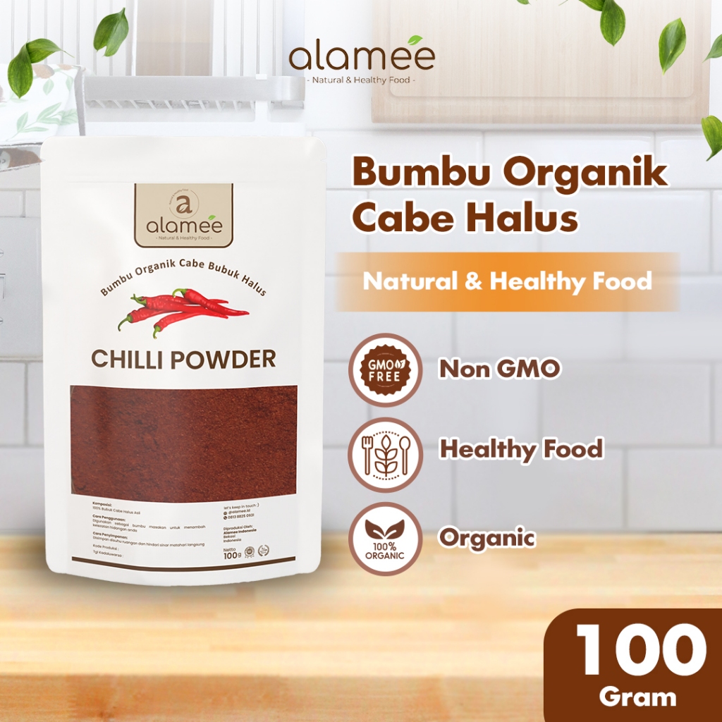 

ALAMEE Bumbu Cabe Cabai Bubuk Kering Halus Pedas Rempah Dapur 100g