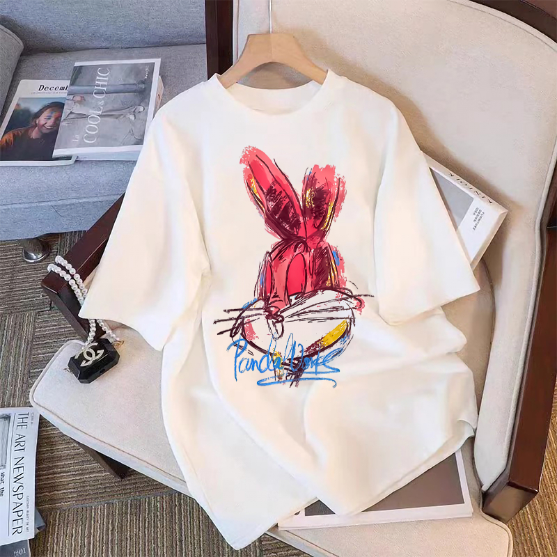 YSMYID Baju Atasan Wanita Terbaru Baju Kaos Oversize Putih Wanita Baju Cewek Oversize Premium Distro