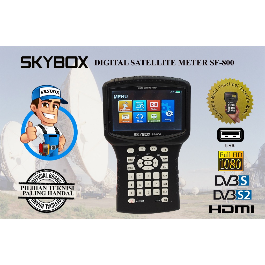 Satelite Finder Skybox SF 800 DVB-S2 untuk Parabola