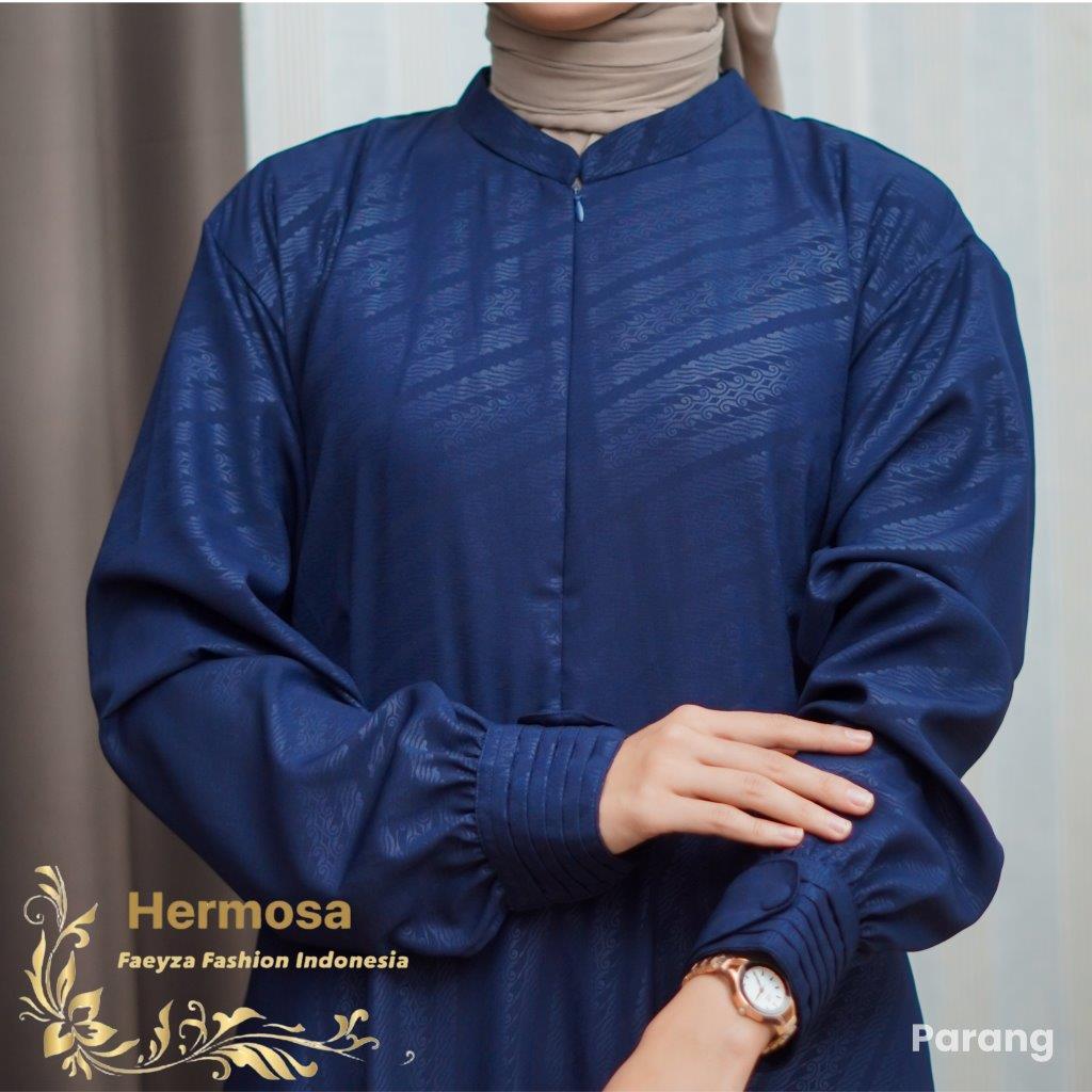 Hermosa - Gamis Embos Motif Batik Parang Wolfis Premium Umbrella 4m | Gamis Hermosa