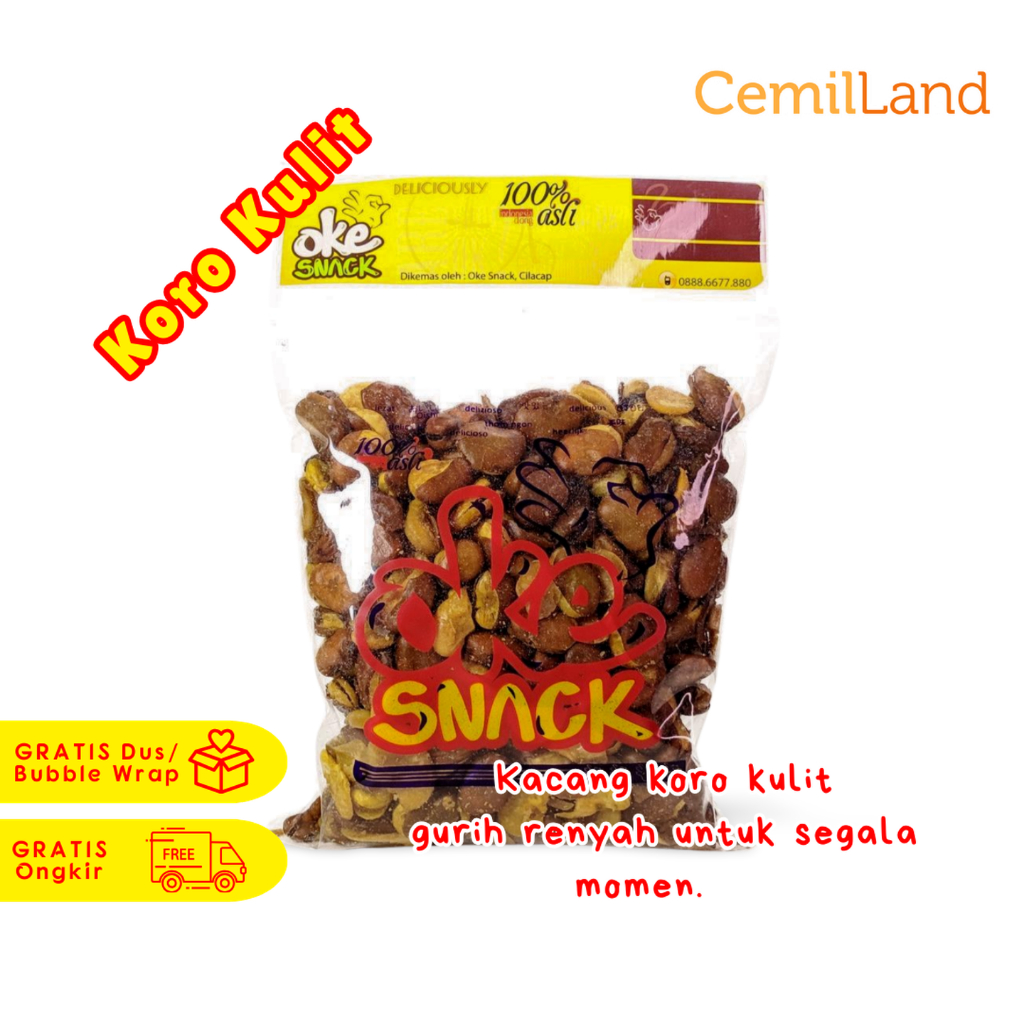 

Kacang Koro Kulit Gurih Asin Original Super Oke Snack