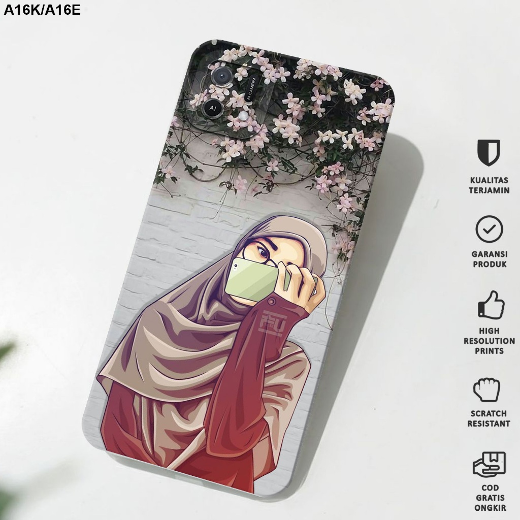 Case Oppo A16K/A16E - Casing Hp Oppo A16K/A16E Motif Hijabers - Softcase Oppo A16K/A16E - Softcase H