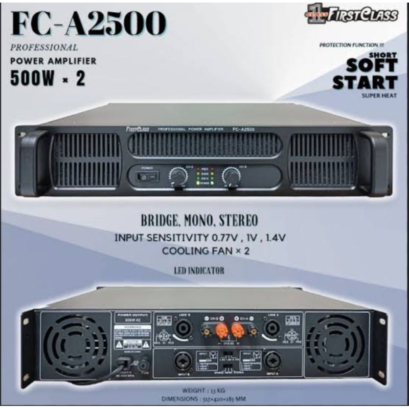 POWER AMPLIFIER FIRSTCLASS FC-A2500 ORIGINAL