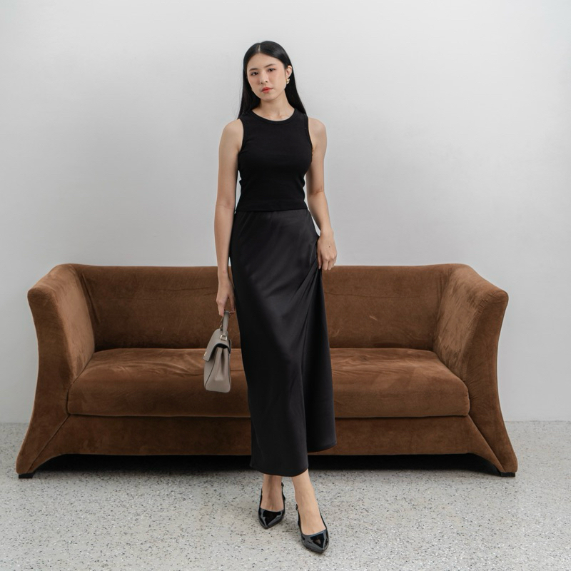 MILLIE Satin Skirt / Rok satin / Midi satin skirt