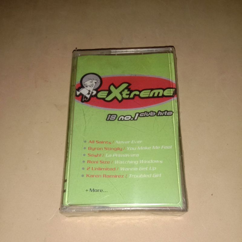 kaset kompilasi extreme 18 no. 1 club hits (SEGEL/NOS)