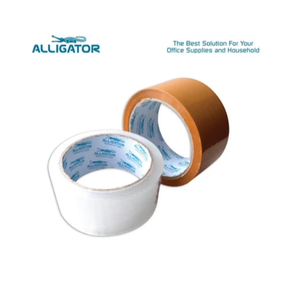 

Alligator OPP Tape Eco Clear 45MMx55Y - Alligator OPP Tape Eco Brown 45MMx55Y - Lakban Alligator 2 Inch / PCS