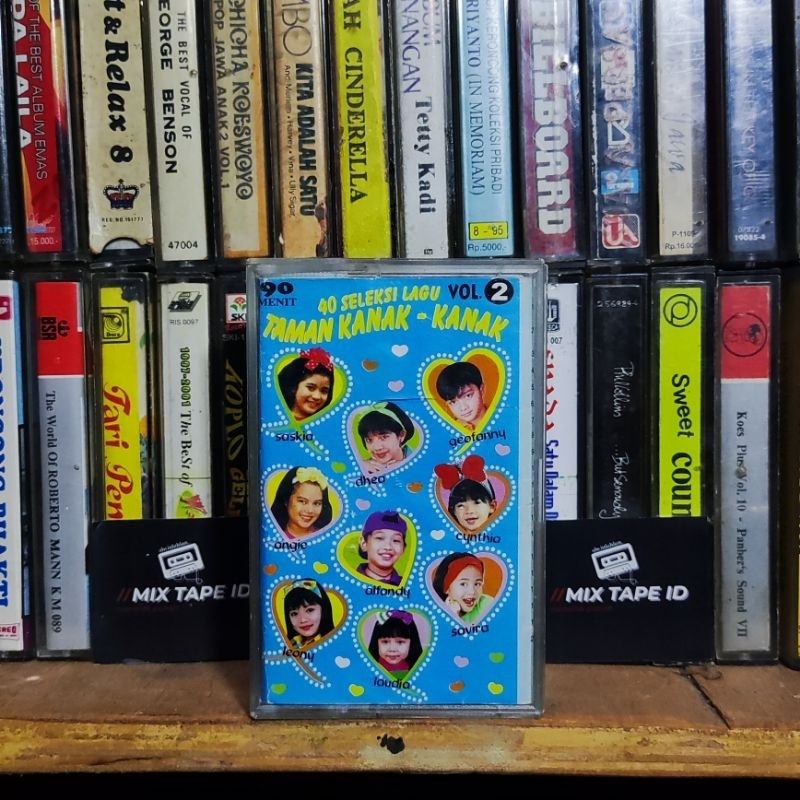 Kaset Pita - 40 Seleksi Lagu Taman Kanak Kanak - Vol 2 - Radio Tape - Kaset - Radio - Pemutar Kaset 