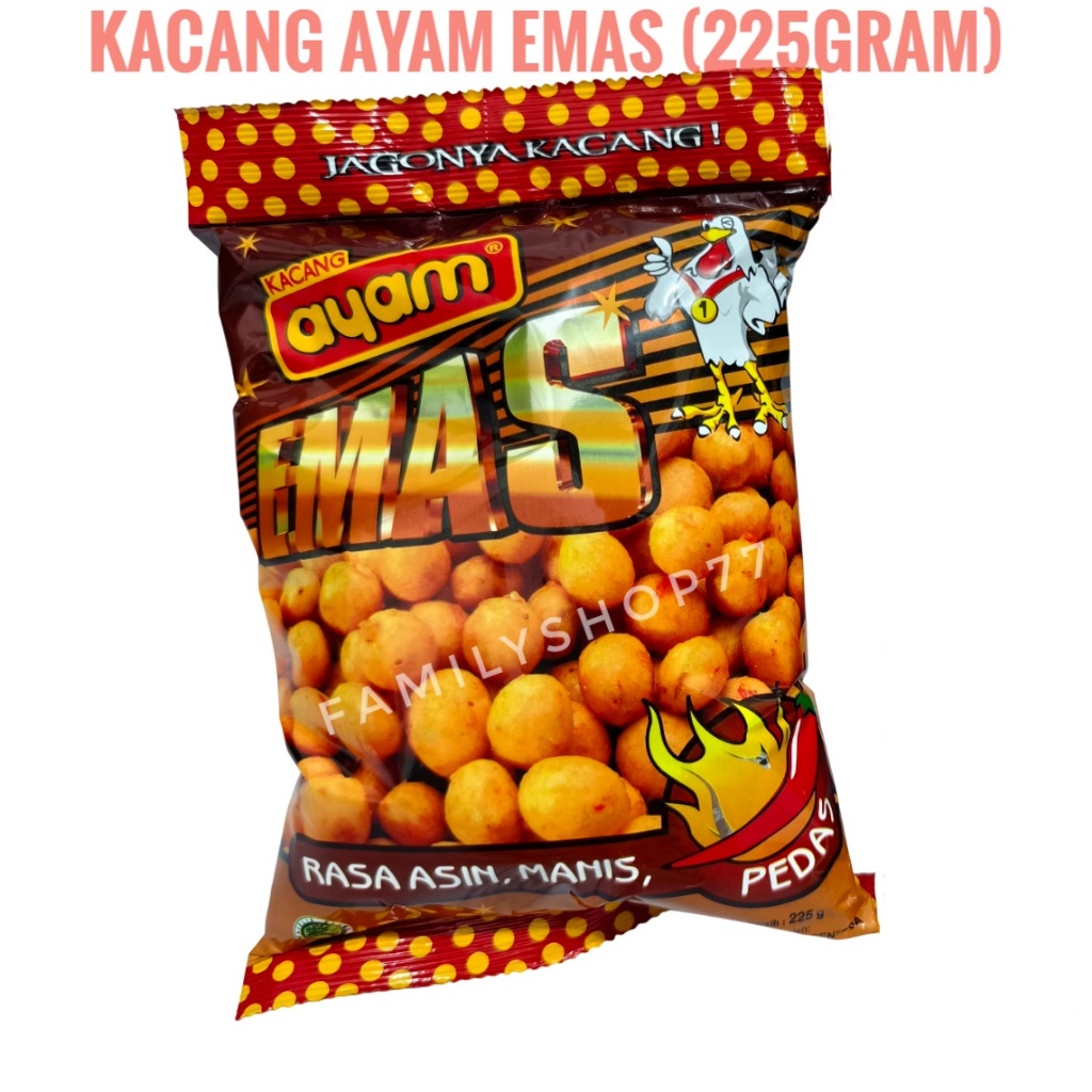 

Kacang Emas Cap Ayam 225 Gram 450 Gram Kacang Telur Cap Ayam Khas Makassar Cemilan Khas Makassar