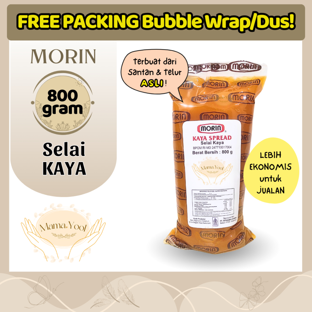 

Morin Kaya Spread 800 gram FREE PACKING / Selai Srikaya Morin Filling Roti Rasa Kaya untuk Baking