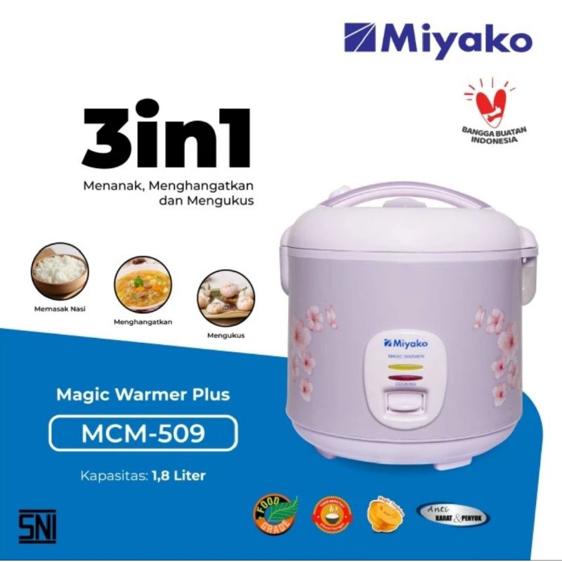 Magic com miyako Mcm-509 1.8liter / rice cooker miyako mcm 509 1.8 liter