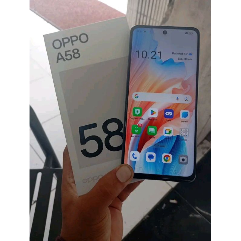 handphone oppo a58 8+8/128 seken original