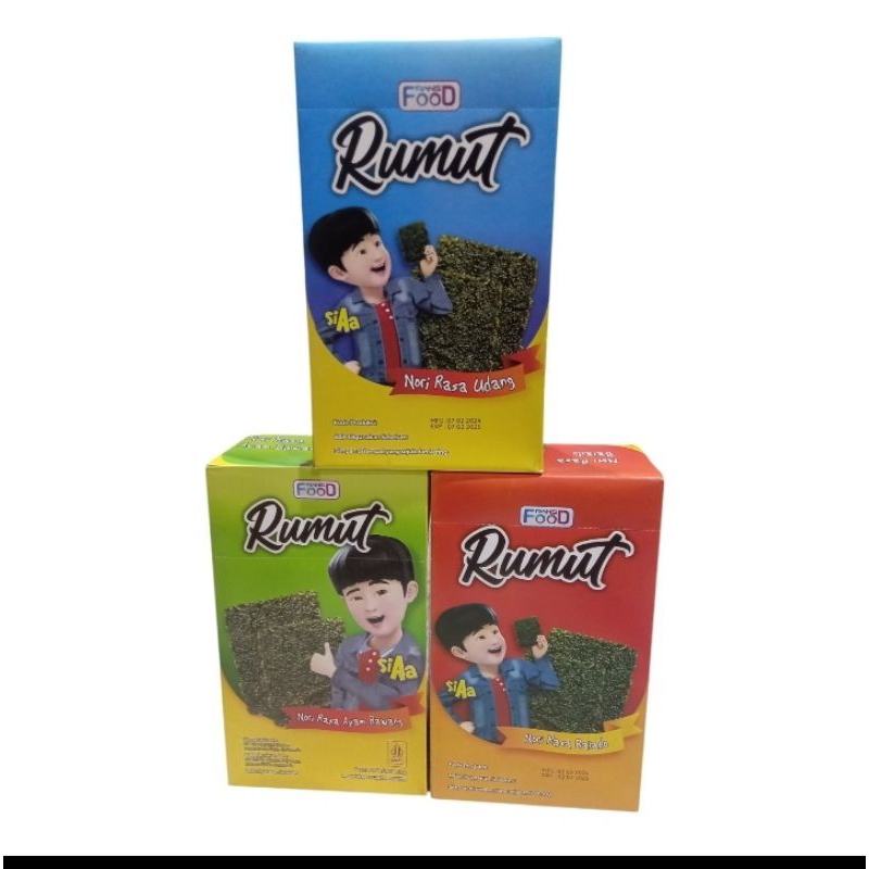 

rumput laut rumut rans food isi box 12 pcs x 10 gram