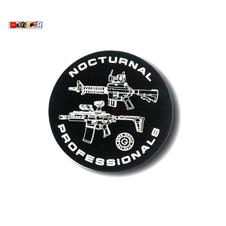 

sticker NOCTURNAL PROFESIONAL Global Battlefield Research Solutions GBRS GROUP logo rounded stiker army tactical