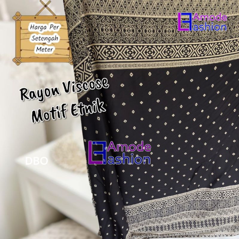 Kain Rayon Viscose Motif Etnik