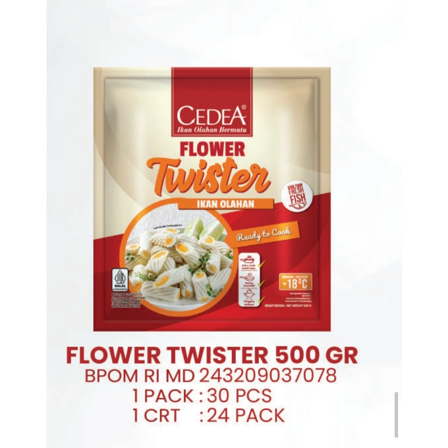 

CEDEA Flower Twister Olahan Ikan Bermutu 500gr
