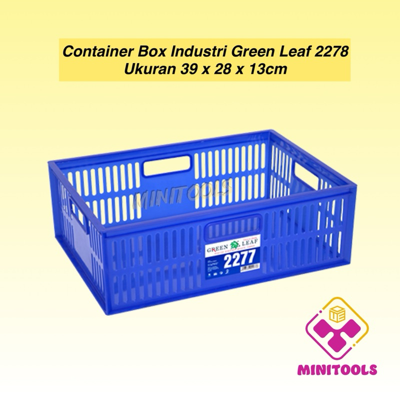 Green Leaf 2277 Container Box Industri Keranjang Container Berlubang
