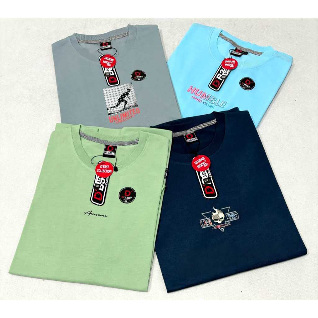 Paket 4 PCS 100 Ribu Kaos Distro MixBrand Pria Wanita / baju cowok / kaos 100 dapat 4 / kaos pria