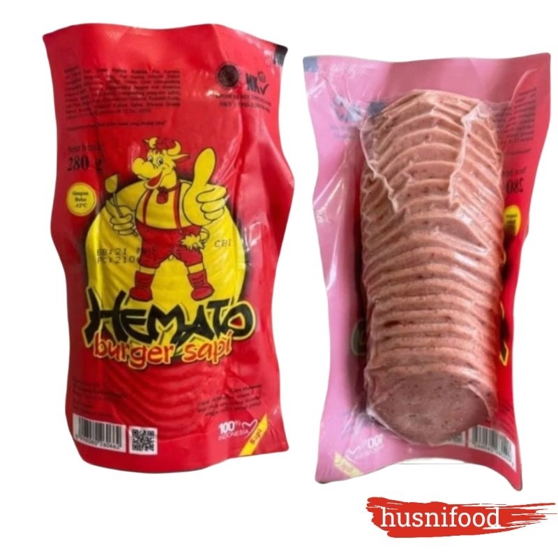 

Hemato Burger Sapi 280 gr / 250 gr