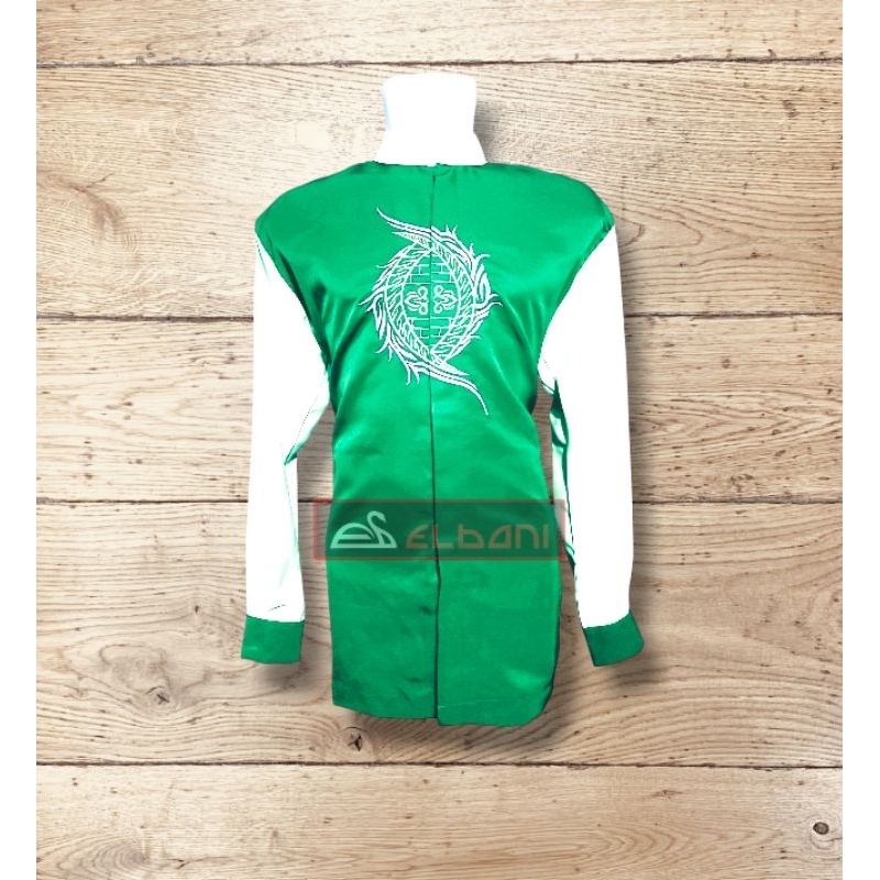 Koko ELBANI bordir liontin kombinasi tangan putih baju Koko muslim bordir simple mewah elegant