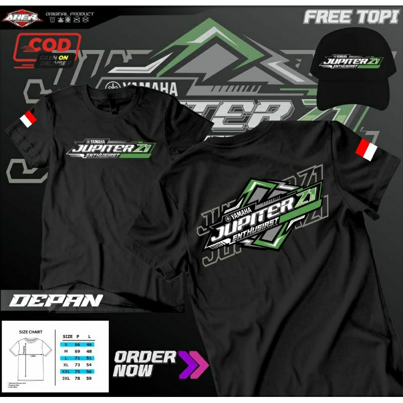 kaos sablon motor Jupiter Z1