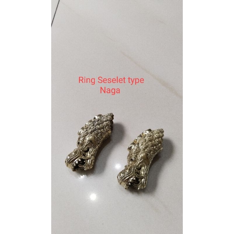 Ring pisau seselet bali model naga bahan kuningan