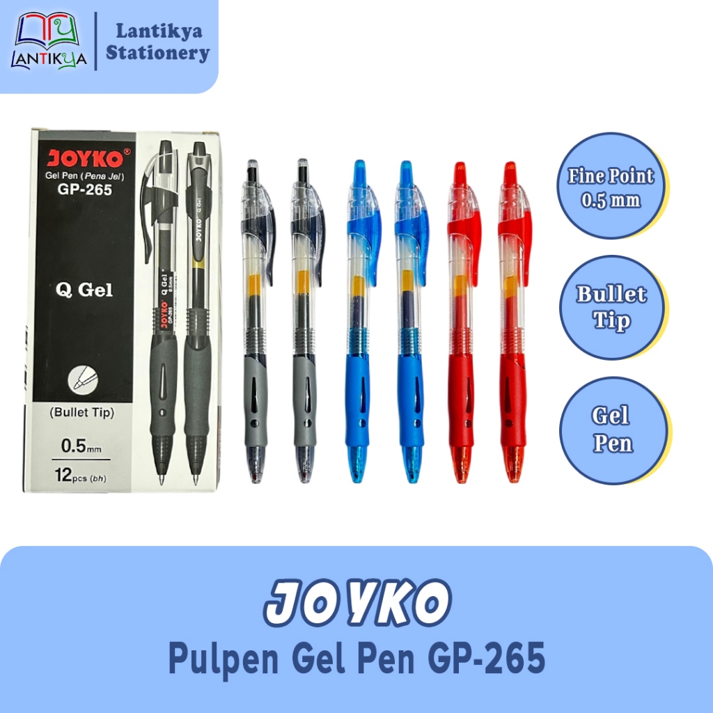 

Pulpen Gel JOYKO GP-265 Q Gel 0.5mm /Pulpen Cetek/PER PACK