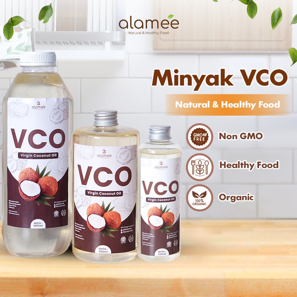 

ALAMEE Minyak Kelapa Murni Extra Virgin Coconut Oil VCO Asli Dapat Diminum Organik Masak Minum