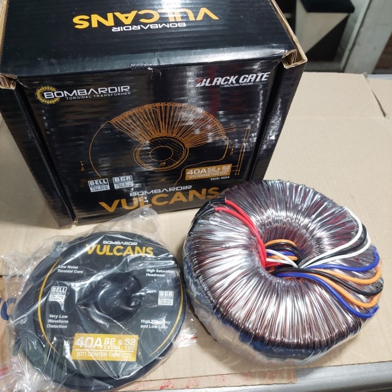 Trafo Donat Merk BELL 40 Amp Vulcans Teg 62 Volt CT dan 52 Volt CT dan Bonus 15 Volt
