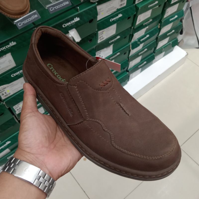 CROCODILE SEPATU SLIP ON KULIT | SEPATU CASUAL PRIA | ORIGINAL