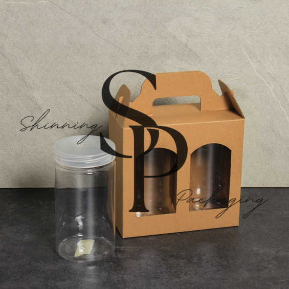 

( 10pcs ) Kardus Die Cut Dus Jinjing Packaging isi 2 Toples Tabung 1000ml 1l liter ukuran 19.5x9.5x18.5 cm Gable Box Kemasan Toples Jar Cookies Nastar Lebaran Idul Fitri Natal Imlek