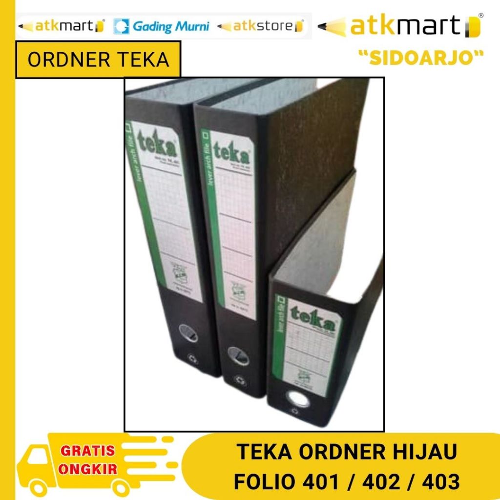 

ORDNER TEKA HIJAU FOLIO 401 / ODNER KWITANSI 402 / ODNER SMALL FOLIO 403