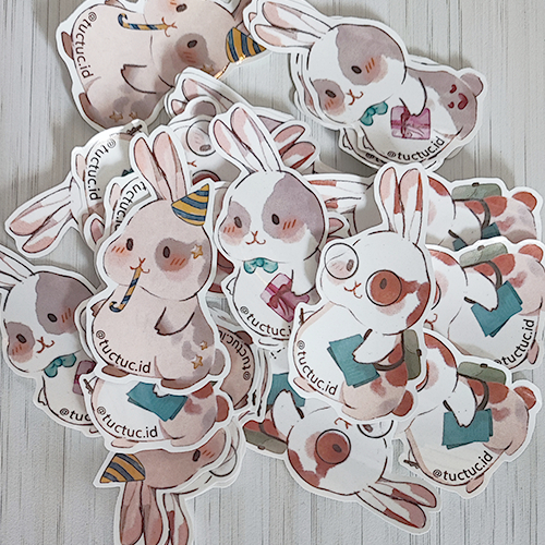 

✨tuctuc.id✨ stiker vinyl tahan air single version