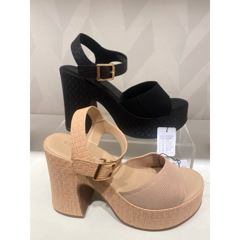 BE-BOB SANDAL WEDGES TALI HAK 10CM RINGAN EMPUK BY MATAHARI (36-40)