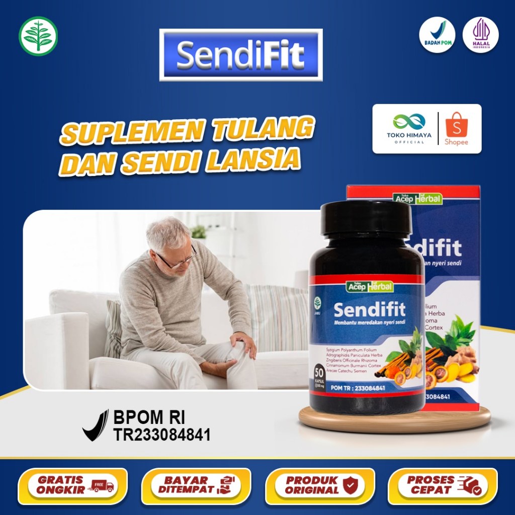 Suplemen Tulang Dan Sendi Lansia, Nyeri Sendi Lansia, Pelumas Sendi Untuk Lansia - SENDIFIT