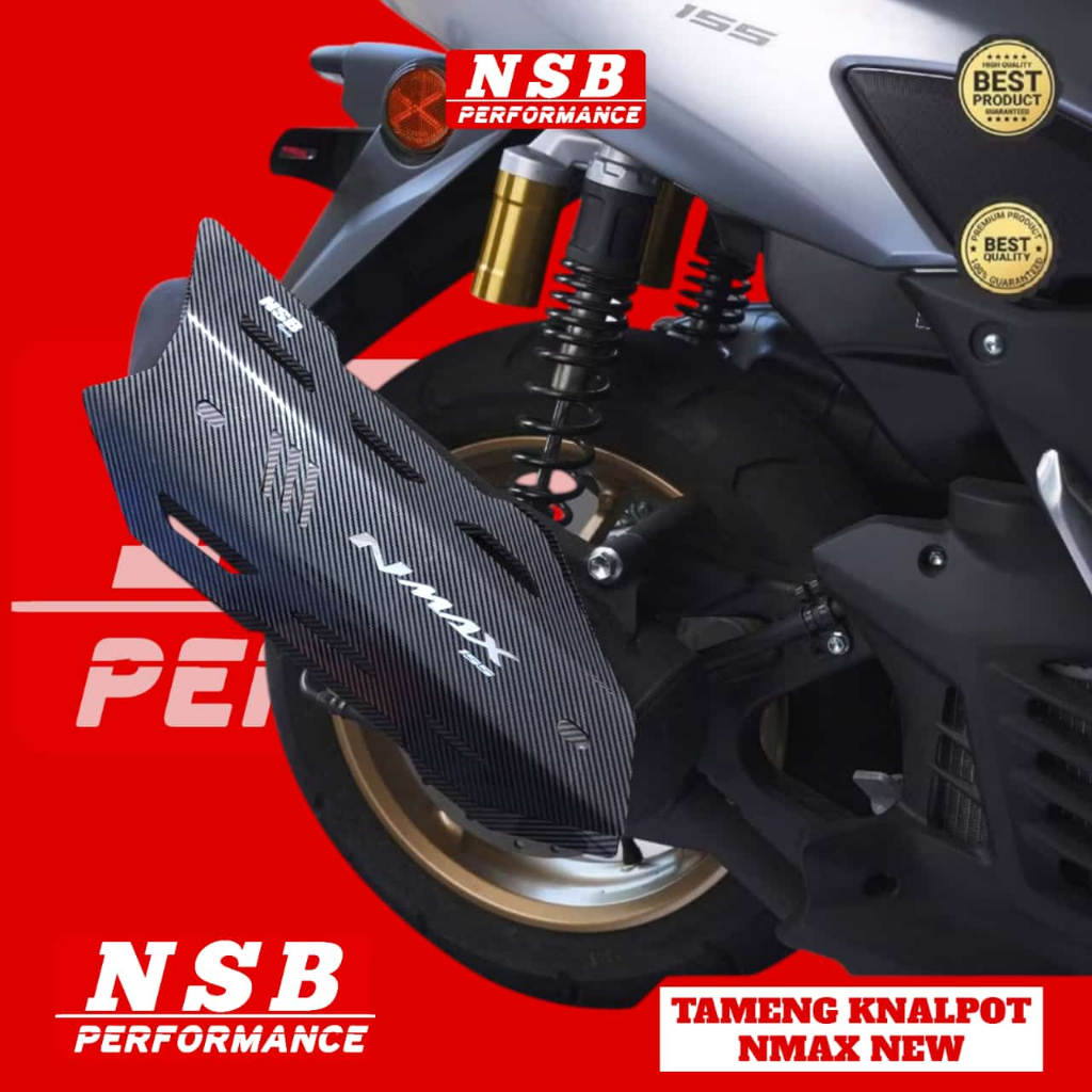 TAMENG KNALPOT COVER TUTUP KNALPOT NMAX NEW 155 NSB CARBON TUTUP KNALPOT VARIASI NMAX NEW NSB RACING