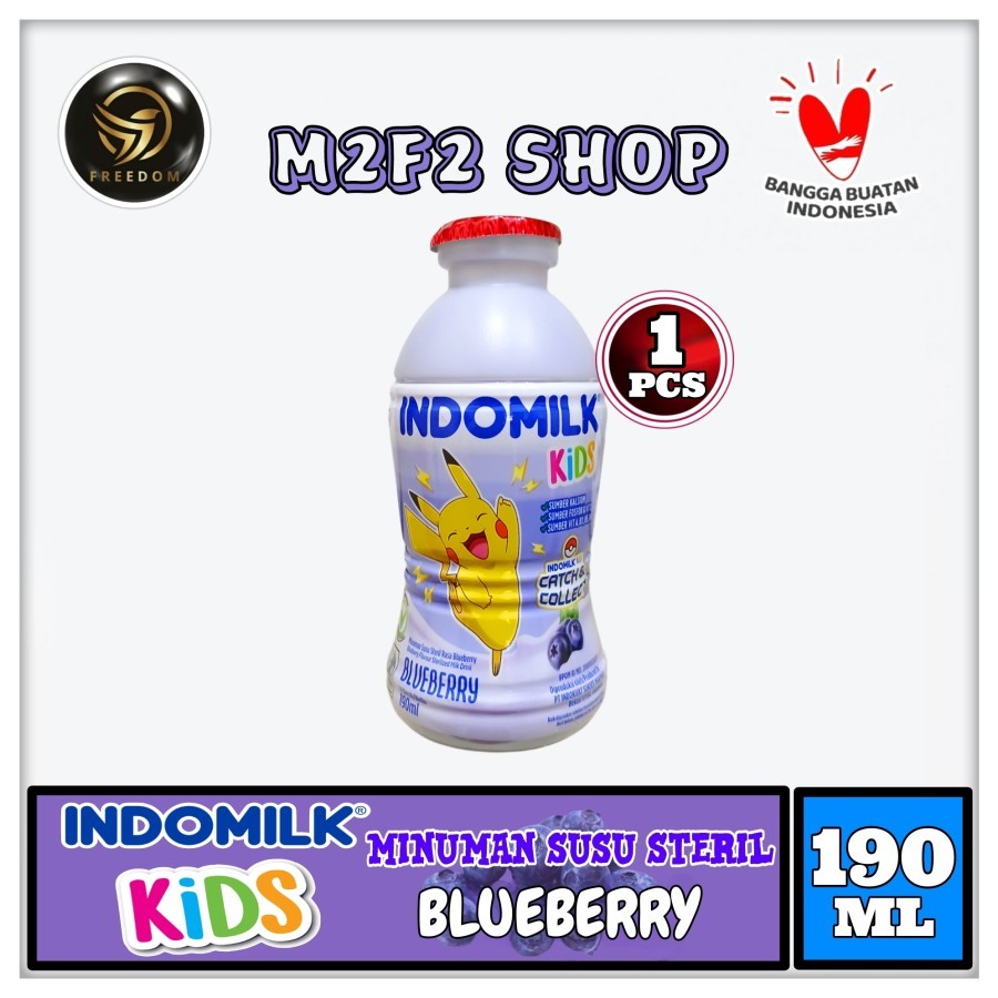 

Susu Indomilk Kids Steril Botol Pet Rasa Bluberi | Blueberry - 190 ml (Kemasan Satuan)