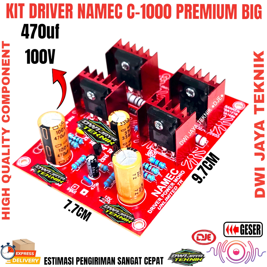 Kit Driver NAMEC PREMIUM C1000 1000 watt Mono Power Amplifier
