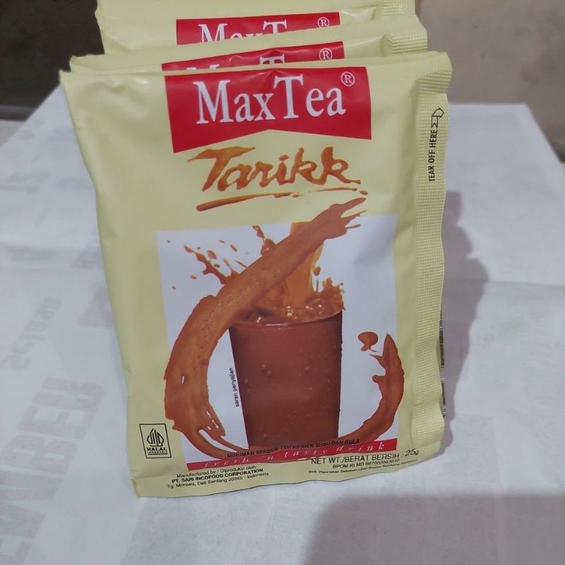 

Max Tea Teh Tarik 25g Renceng isi 10 sachet