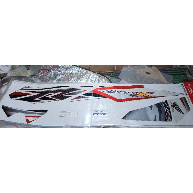 871x0 kyl 690 zal original AHM Astra Honda motor black white red striping stiker box cover body set 