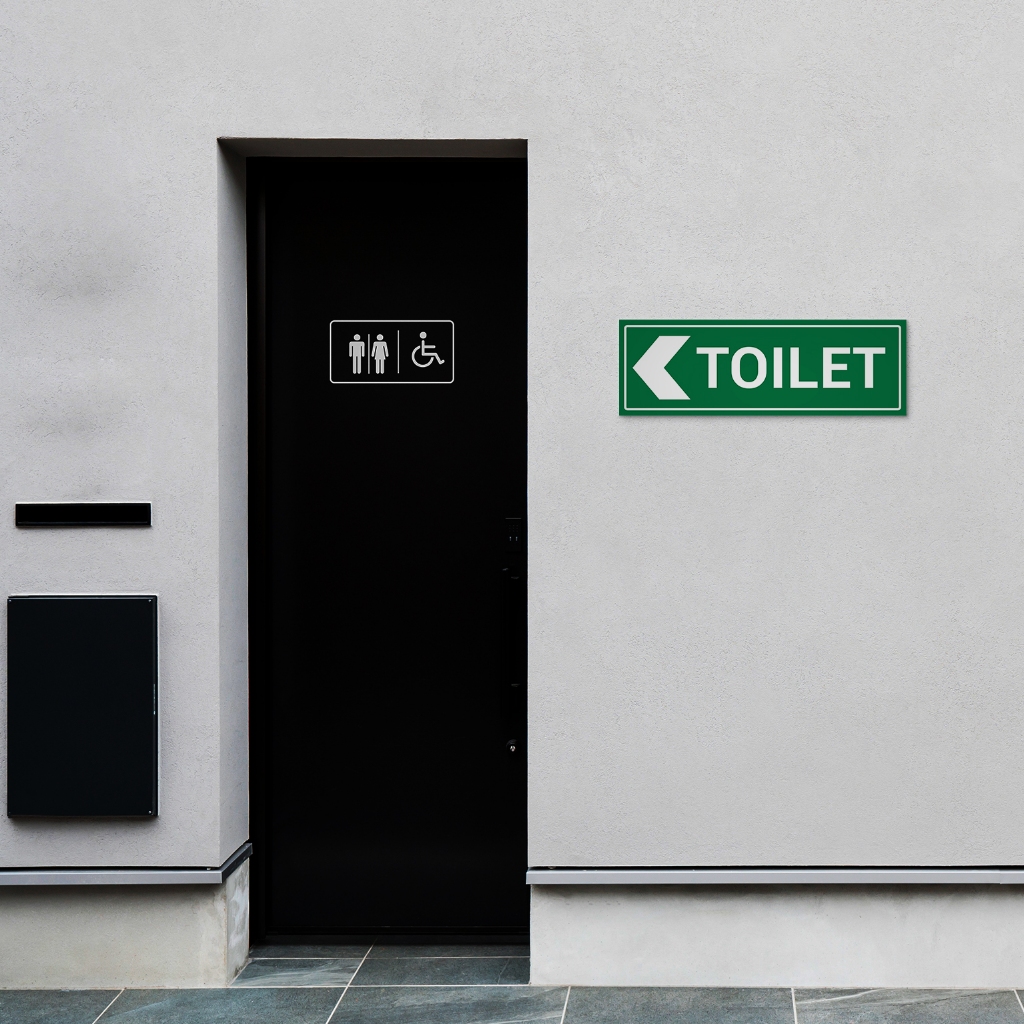 

YU SIGN SIGNAGE TOILET WC AKRILIK PRINT UV ANTI AIR PREMIUM 30 X 10 CM / PAPAN TANDA ACRYLIC