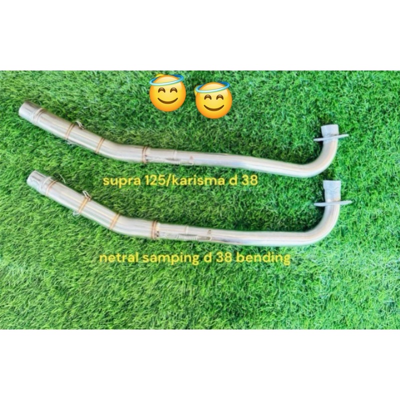 leher knalpot bebek netral samping / karisma inlet 38 mm
