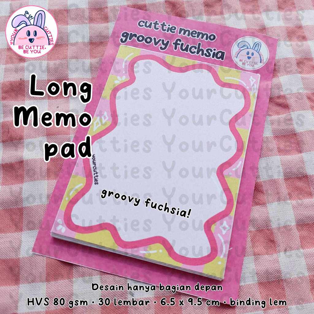 

[MEMO] GROOVY FUCHSIA MEMOPAD PERSEGI PANJANG LONG MOTIF COCOK UNTUK CATATAN SEKOLAH KERJA JURNAL