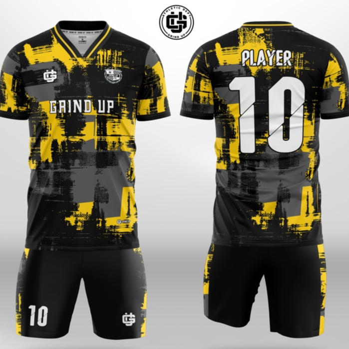 (BISA SATUAN) SETELAN JERSEY FULL PRINTING FREE DESIGN NAMA /NOMER PUNGGUNG/SPONSOR BAJU FUTSAL INDO