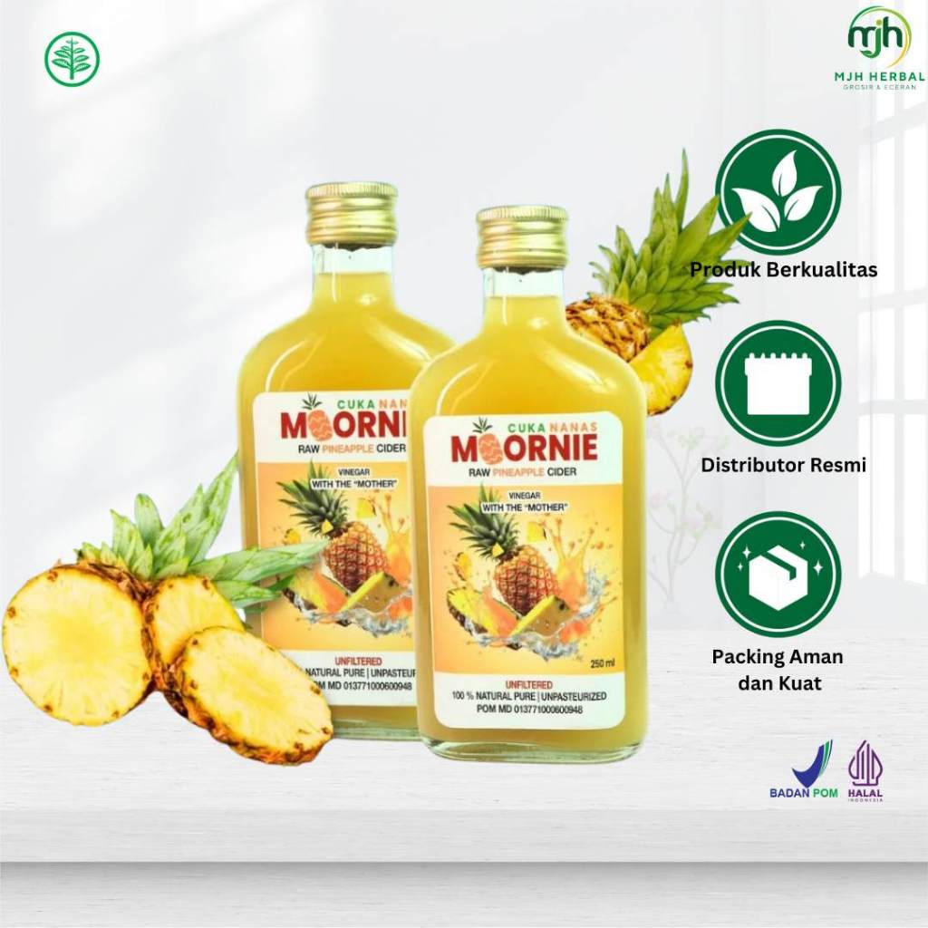 

Cuka Nanas Moornie - Fermentasi Alami Kaya Antioksidan/Vitamin Alami C Untuk Peradangan dan Kolesterol 250 Gr