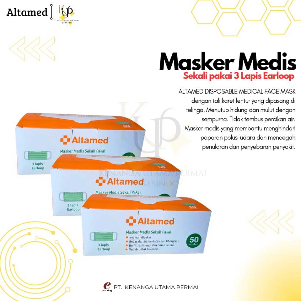 Masker Medis Altamed Earloop 3 ply