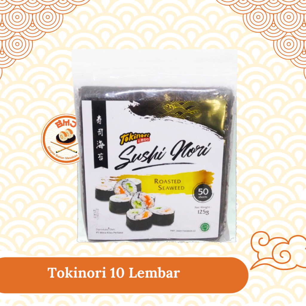 

Tokinori Sushi Nori 10 Lembar Halal │ Yakinori Lokal for Sushi Kimbab/ Gimbab │ Lembar Rumput Laut
