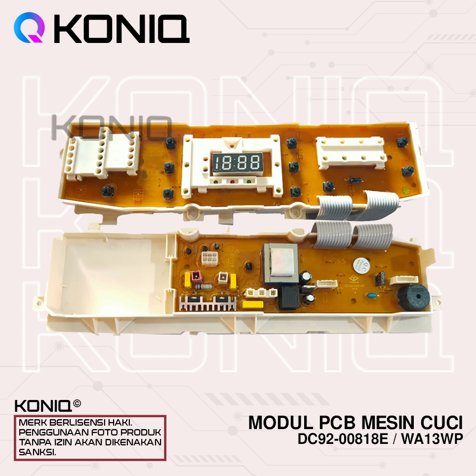 MODUL PCB WA13WP MESIN CUCI SAMSUNG DC92-0818E 10 TOMBOL