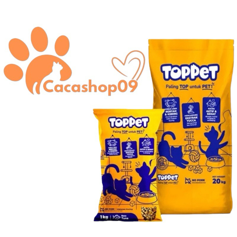 TOPPET 20kg - 1 karung makanan kucing