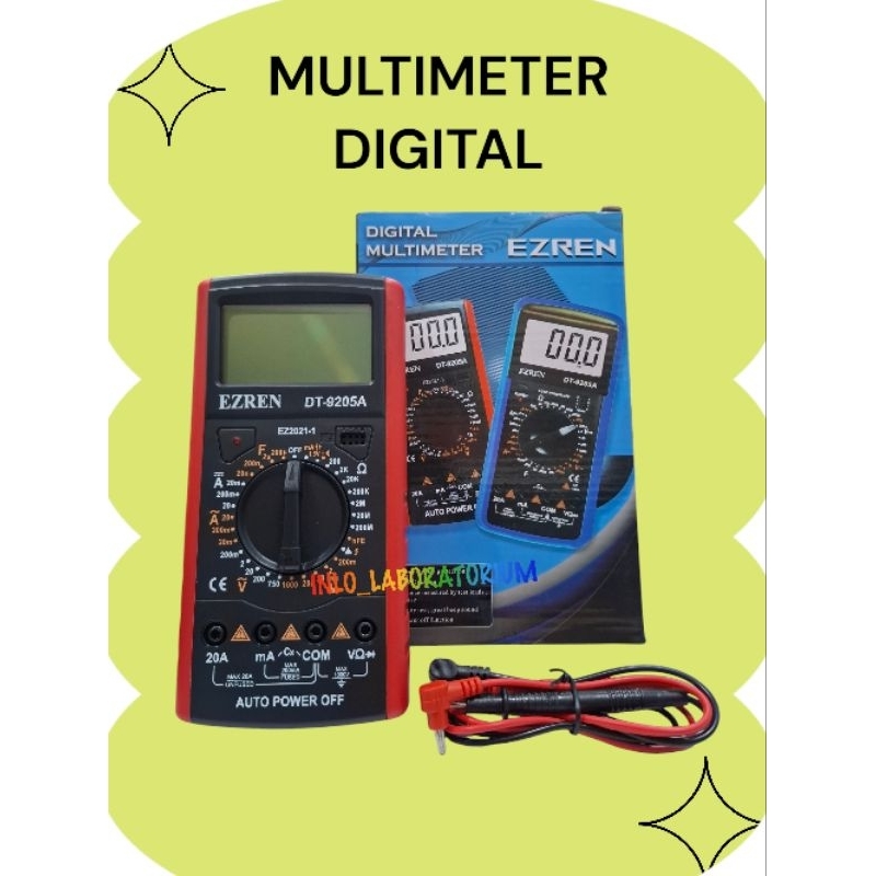 EZREN Multimeter Digital DT-9205A/Multimeter Digital/Multitester Digital